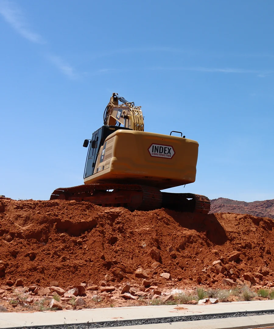 Excavation and site work for a custom home in Southern Utah